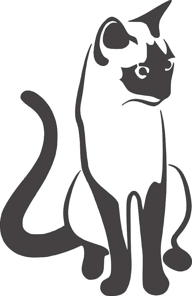 طرح گربه نشسته ۲ مناسب برای استفاده در دستگاه های cnc چوب و cnc لیزر - cat sitting 2 dxf file