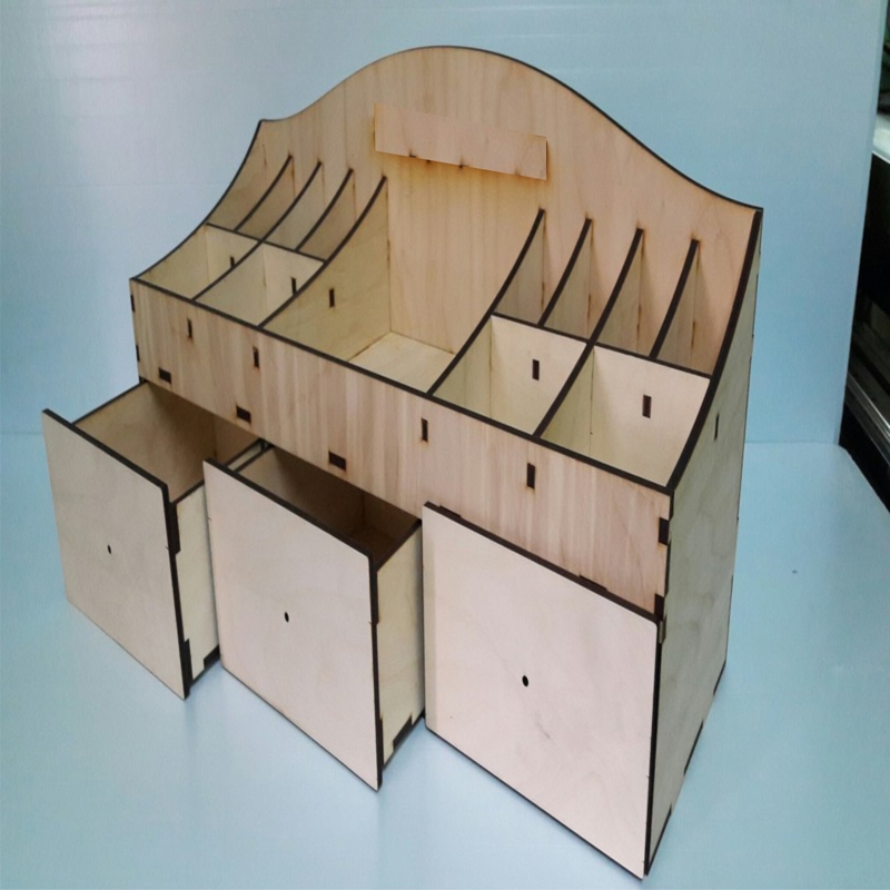 طرح نظم دهنده میز بزرگ مناسب برای استفاده در دستگاه های cnc چوب و cnc لیزر - large desk organizer cdr file
