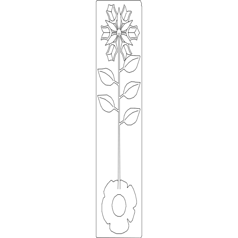 طرح سه بعدی گل رز فلزی مناسب برای استفاده در دستگاه های cnc چوب و cnc لیزر - rose metal 3d dxf file