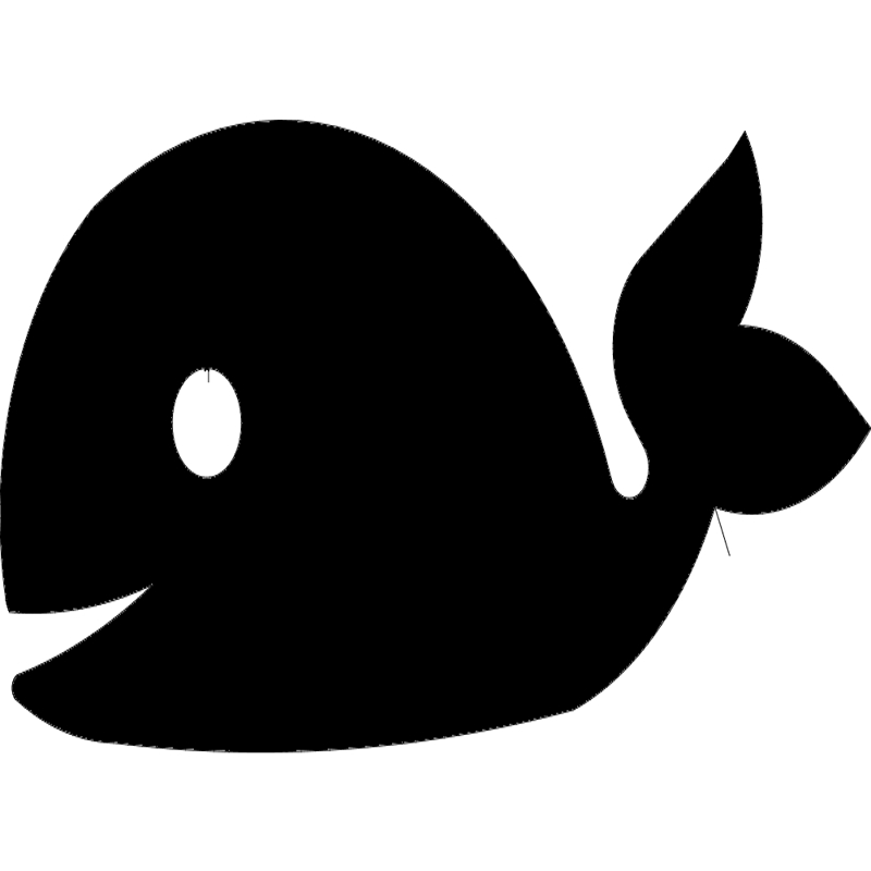 طرح سیلوئت نهنگ مناسب برای استفاده در دستگاه های cnc چوب و cnc لیزر - whale silhouette dxf file