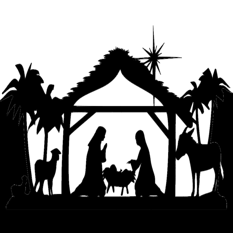 طرح کامل میلاد مسیح مناسب برای استفاده در دستگاه های cnc چوب و cnc لیزر - md nativity full dxf file