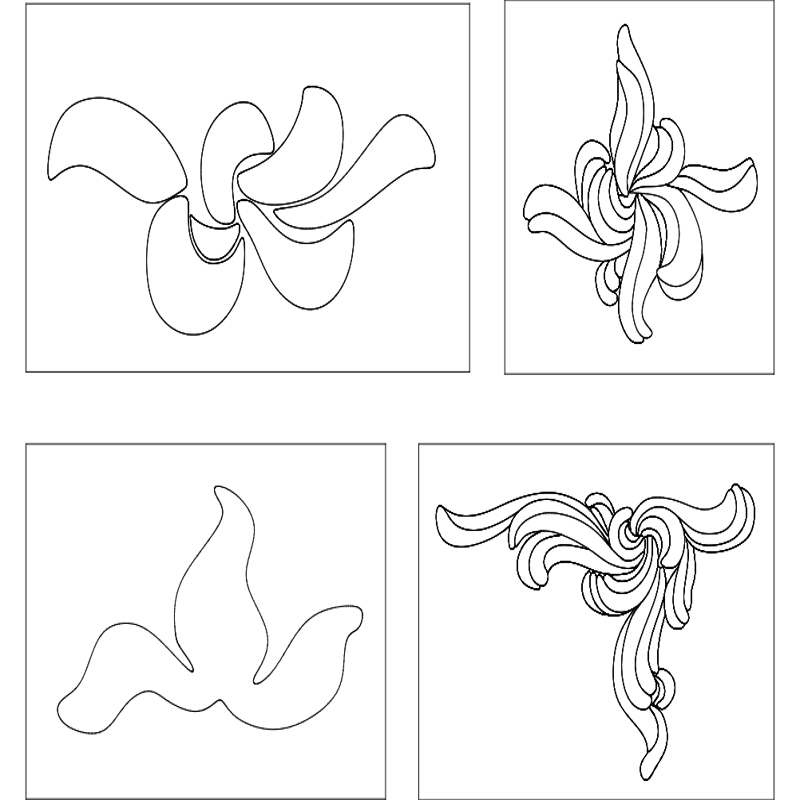 طرح گل مناسب برای استفاده در دستگاه های cnc چوب و cnc لیزر - flower design dxf file