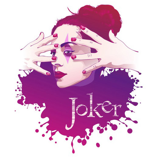 طرح تصویر وکتور زن جوکر مناسب برای استفاده در دستگاه های cnc چوب و cnc لیزر - vector women joker illustration cdr file