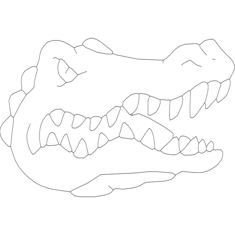 طرح گیتور مناسب برای استفاده در دستگاه های cnc چوب و cnc لیزر - gator dxf file
