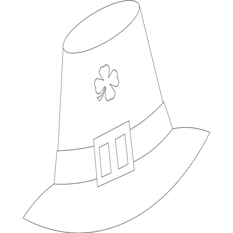 طرح کلاه لپرکان مناسب برای استفاده در دستگاه های cnc چوب و cnc لیزر - leprechaun hat dxf file