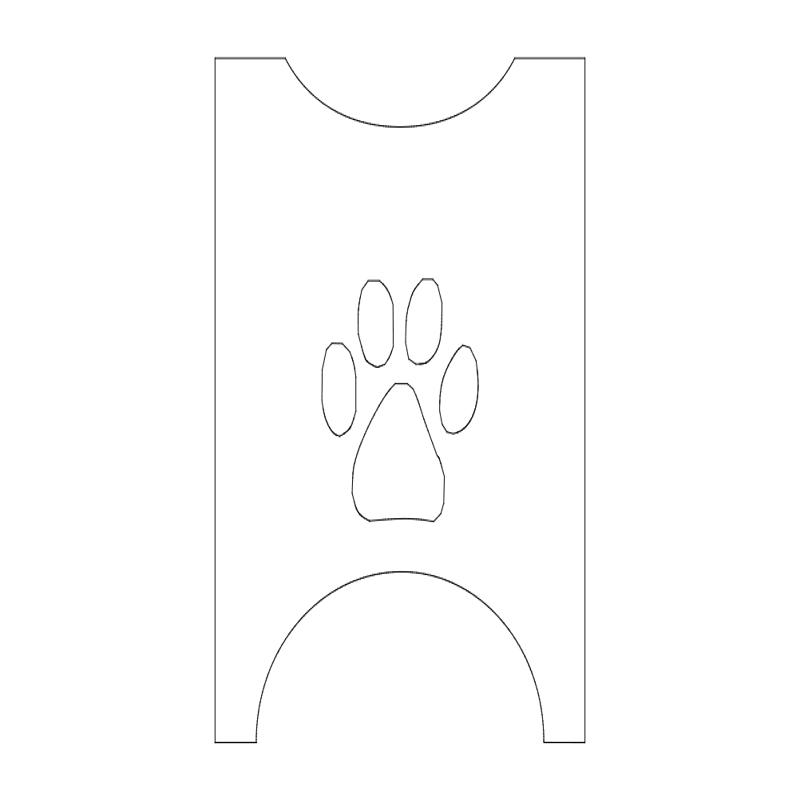 طرح پایه نگهدارنده کاسه سگ مناسب برای استفاده در دستگاه های cnc چوب و cnc لیزر - dog bowl stand sides dxf file