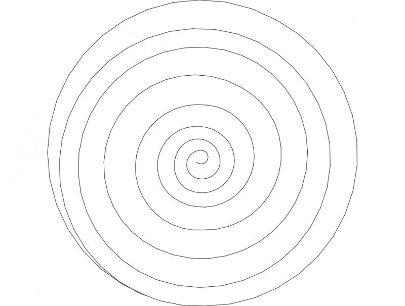 طرح مارپیچی مناسب برای استفاده در دستگاه های cnc چوب و cnc لیزر - spiral dxf file