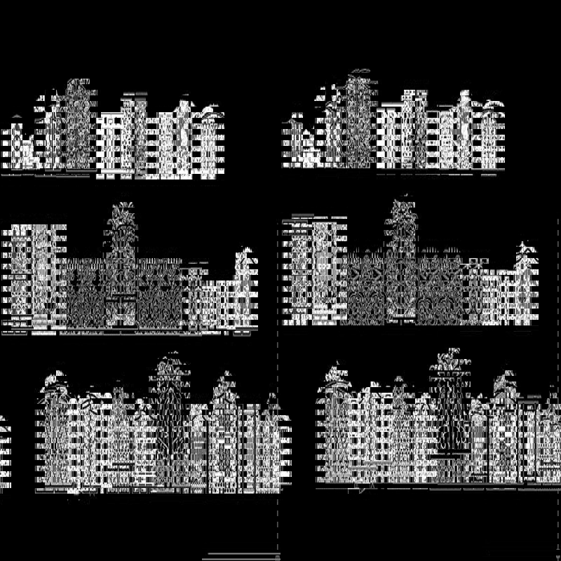 طرح فایل dwg نرده های دروازه مناسب برای استفاده در دستگاه های cnc چوب و cnc لیزر - gates fences dwg file