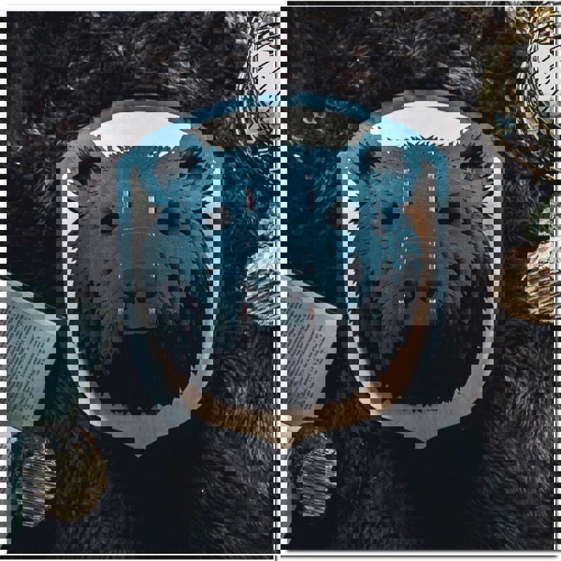 طرح پازل سه بعدی طرح خرس دیواری مناسب برای استفاده در دستگاه های cnc چوب و cnc لیزر - bear wall trophy 3d puzzle cdr file