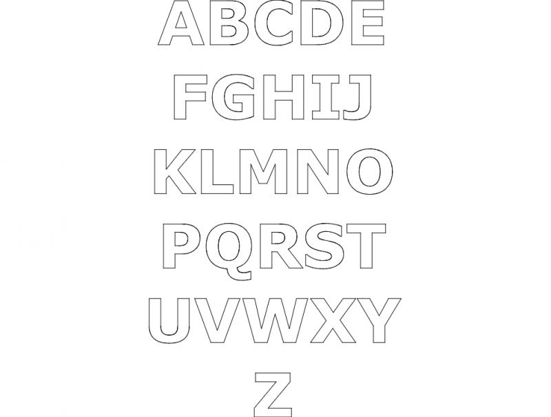 طرح الفبای گیمپ مناسب برای استفاده در دستگاه های cnc چوب و cnc لیزر - alphabet gimp dxf file