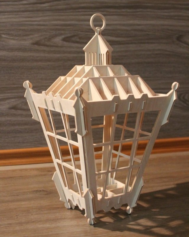 طرح فانوس دیواری مناسب برای استفاده در دستگاه های cnc چوب و cnc لیزر - laser cut wall lantern