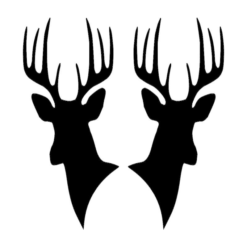 طرح سر گوزن 00 1 مناسب برای استفاده در دستگاه های cnc چوب و cnc لیزر - deer heads 00 1 dxf file
