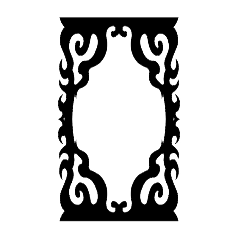 طرح قاب تزیینی مناسب برای استفاده در دستگاه های cnc چوب و cnc لیزر - decorated frame dxf file