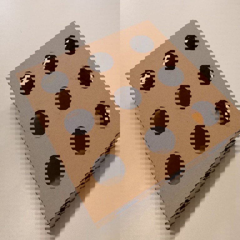 طرح جعبه مقوایی اسباب بازی گربه مناسب برای استفاده در دستگاه های cnc چوب و cnc لیزر - laser cut cat toy cardboard box