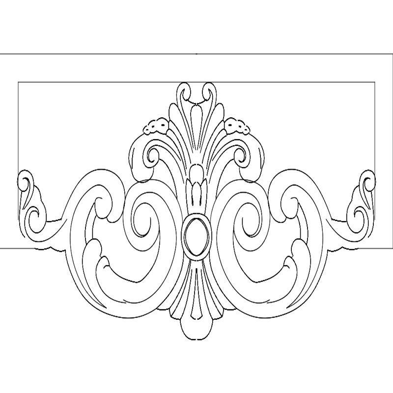 طرح فریم ۶ مناسب برای استفاده در دستگاه های cnc چوب و cnc لیزر - frame 6 dxf file