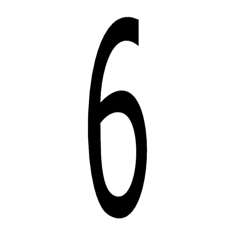 طرح شماره ۶ مناسب برای استفاده در دستگاه های cnc چوب و cnc لیزر - number 6 dxf file