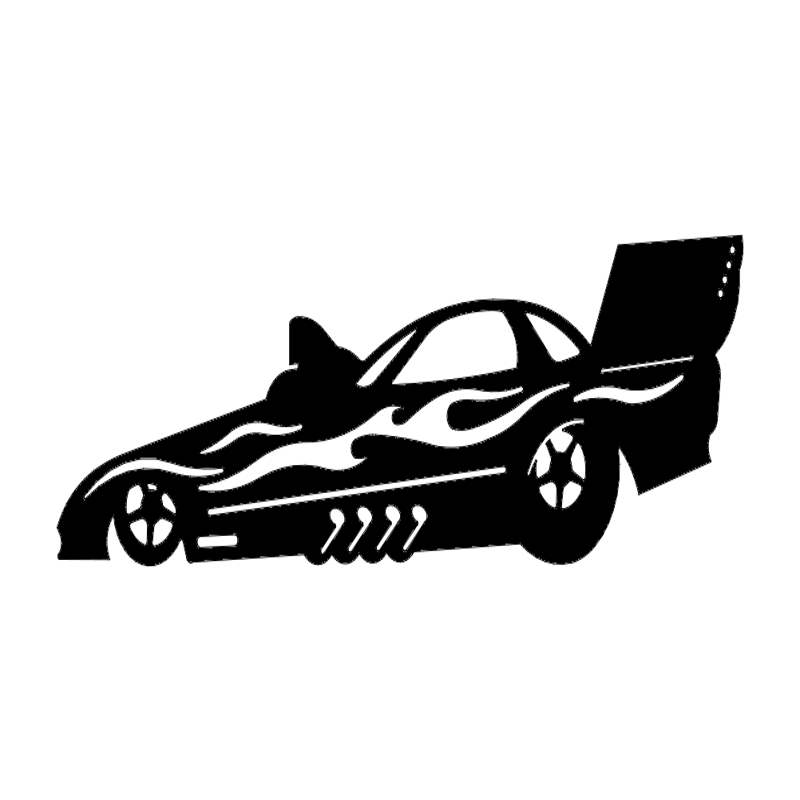 طرح ماشین را بکشید مناسب برای استفاده در دستگاه های cnc چوب و cnc لیزر - drag car dxf file