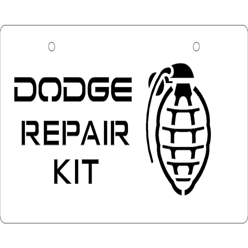 طرح کیت تعمیر دوج مناسب برای استفاده در دستگاه های cnc چوب و cnc لیزر - dodge repair kit dxf file