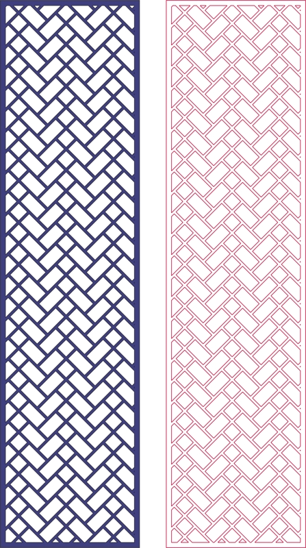 طرح هندسی تزئینی مناسب برای استفاده در دستگاه های cnc چوب و cnc لیزر - laser cut decorative screen geometric pattern dxf file