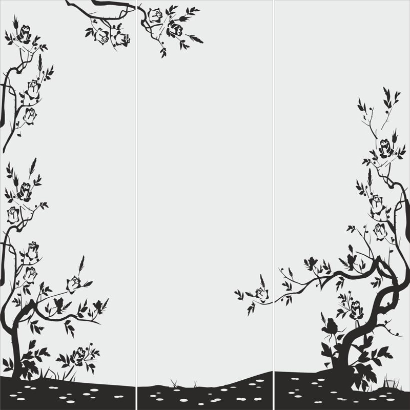 طرح دیوار جداکننده با شیشه رنگی مناسب برای استفاده در دستگاه های cnc چوب و cnc لیزر - stained glass for partition wall design cdr file