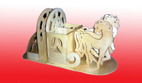 طرح فایل سی دی آر سه‌گانه روسی ایستاده مناسب برای استفاده در دستگاه های cnc چوب و cnc لیزر - stand russian troika cdr file