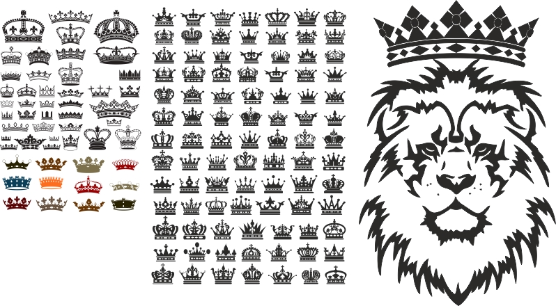 طرح وکتور طرح تاج رایگان مناسب برای استفاده در دستگاه های cnc چوب و cnc لیزر - crown free vector art cdr file
