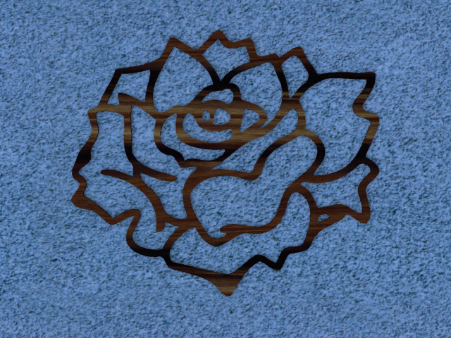 طرح گل رز برای دیوار مناسب برای استفاده در دستگاه های cnc چوب و cnc لیزر - rose wall accent dxf file