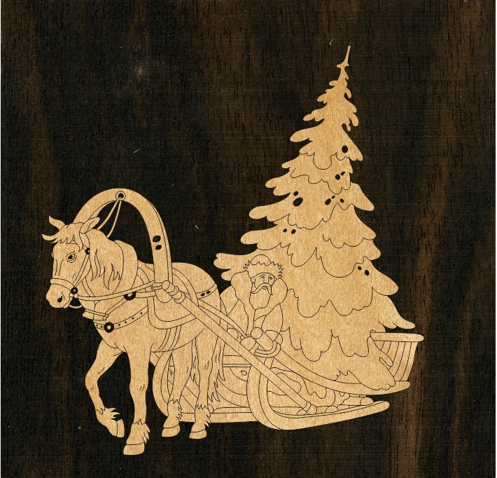طرح سال نو مناسب برای استفاده در دستگاه های cnc چوب و cnc لیزر - laser cut new year illustration template cdr file