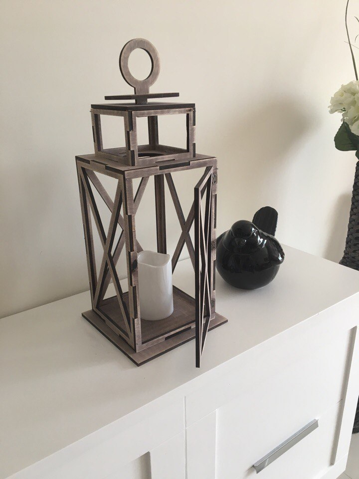 طرح فانوس مناسب برای استفاده در دستگاه های cnc چوب و cnc لیزر - laser cut lantern cdr file