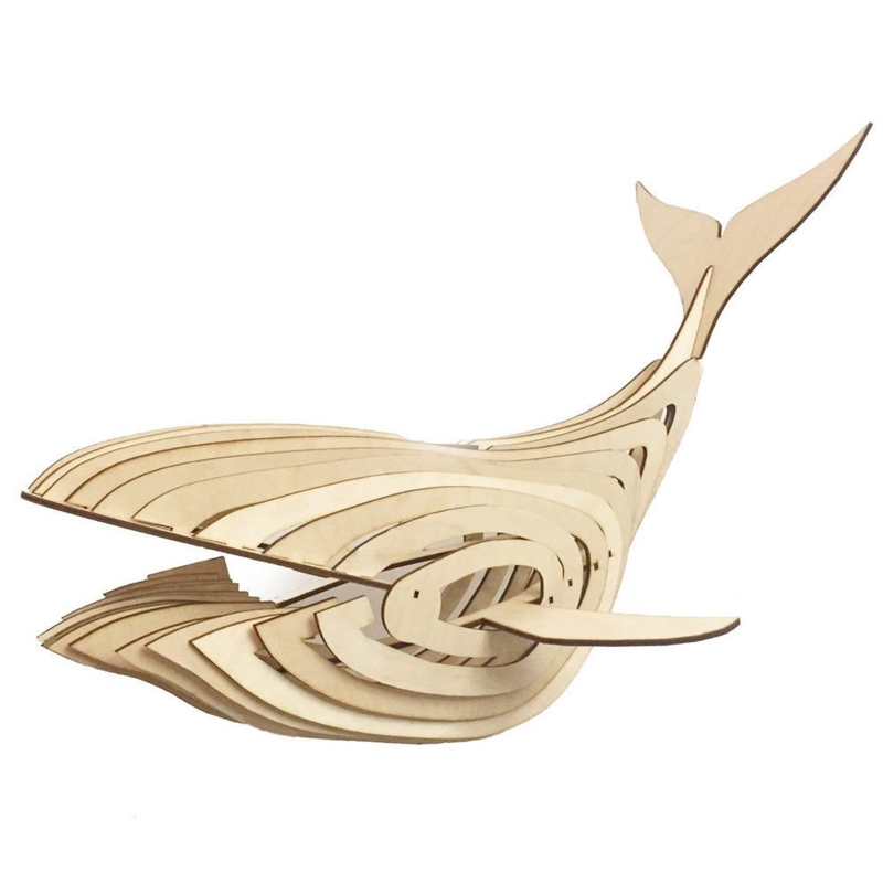 طرح چراغ نهنگ با قطر ۴ میلی‌متر مناسب برای استفاده در دستگاه های cnc چوب و cnc لیزر - laser cut whale lamp 4mm dxf file