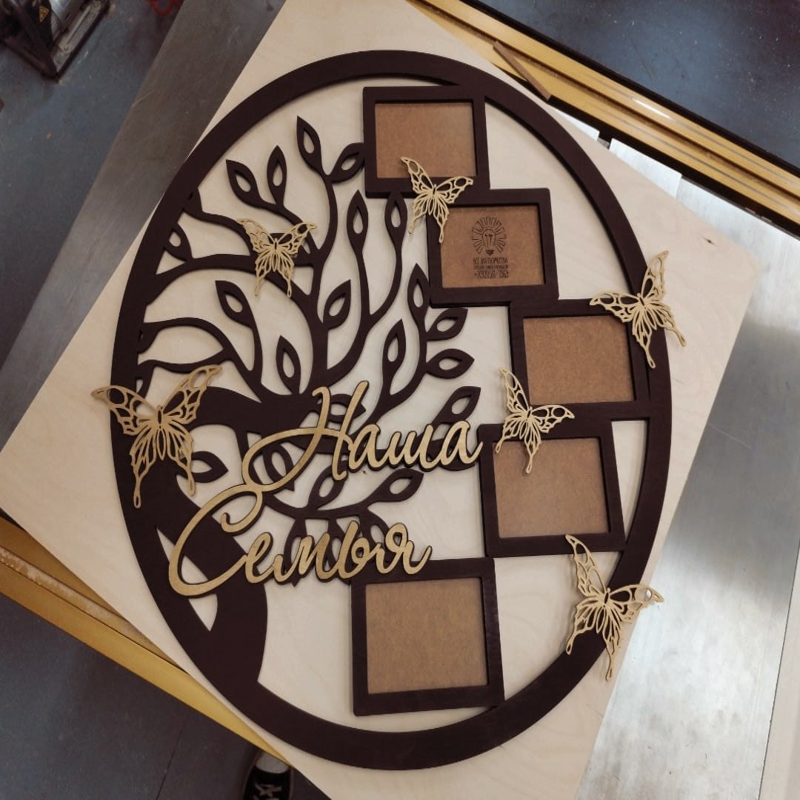 طرح قاب عکس خانوادگی ، مناسب برای استفاده در دستگاه های cnc چوب و cnc لیزر - laser cut family photo frames cdr file