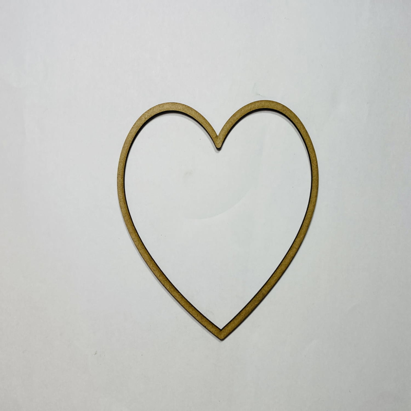 طرح قلب طرح چوب ناتمام مناسب برای استفاده در دستگاه های cnc چوب و cnc لیزر - laser cut heart cutout unfinished wood shape craft cdr file