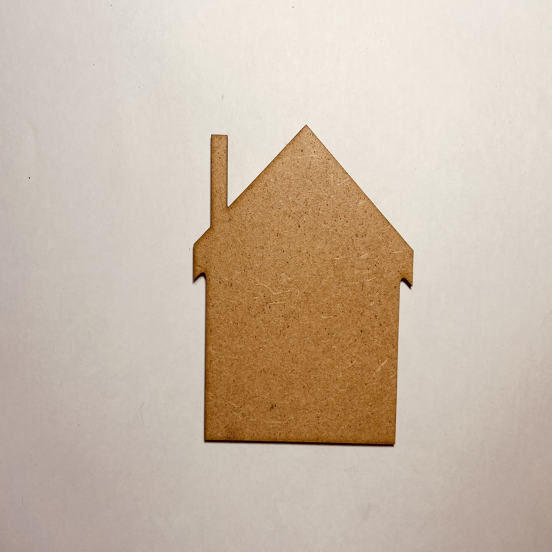 طرح خانه چوبی ناتمام مناسب برای استفاده در دستگاه های cnc چوب و cnc لیزر - laser cut house unfinished wood cutout shape cdr file