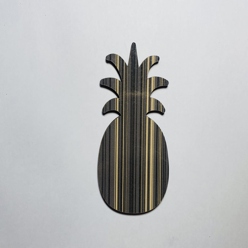 طرح آناناس چوبی برای کاردستی مناسب برای استفاده در دستگاه های cnc چوب و cnc لیزر - laser cut wood pineapple cutout for crafts cdr file