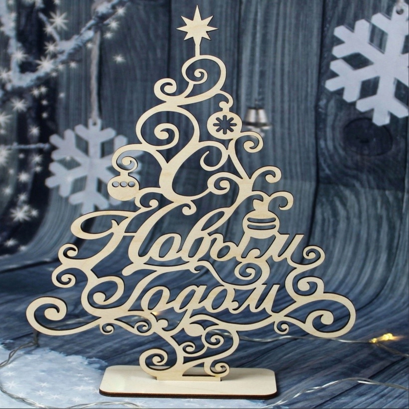 طرح درخت کریسمس خلاقانه مناسب برای استفاده در دستگاه های cnc چوب و cnc لیزر - laser cut creative christmas trees cdr file
