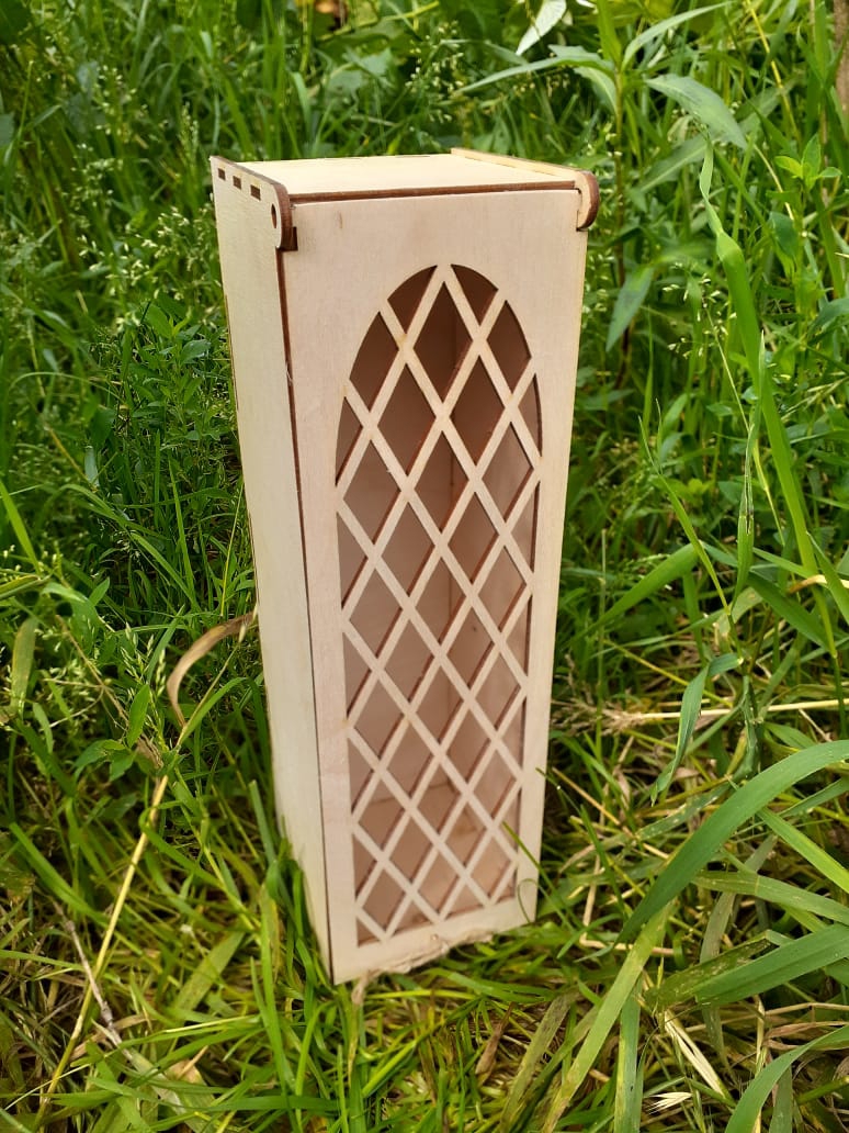 طرح جعبه کادویی نوشابه چوبی مناسب برای استفاده در دستگاه های cnc چوب و cnc لیزر - laser cut wooden wine gift box cdr file