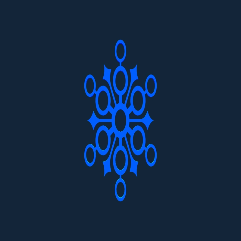 طرح دانه برف شماره ۲ مناسب برای استفاده در دستگاه های cnc چوب و cnc لیزر - snowflake design 2 stl file