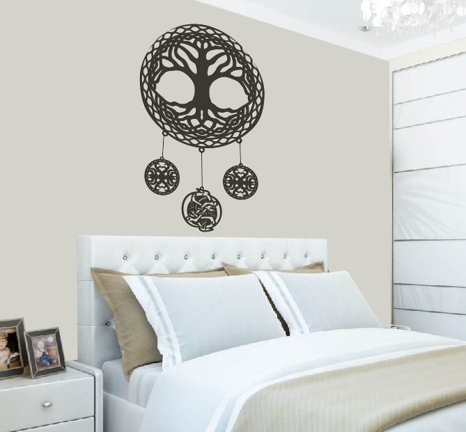 طرح درخت زندگی سلتیک برای دیوار اتاق مناسب برای استفاده در دستگاه های cnc چوب و cnc لیزر - laser cut celtic tree of life wall art room decor cdr file
