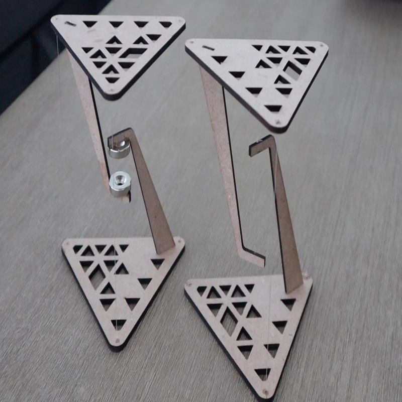 طرح میز تنسگریتی غیرممکن مناسب برای استفاده در دستگاه های cnc چوب و cnc لیزر - laser cut impossible table tensegrity table dxf file