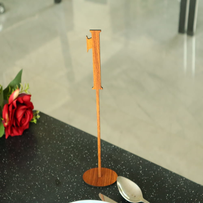 طرح شماره‌های میز روی چوب 09 مناسب برای استفاده در دستگاه های cnc چوب و cnc لیزر - laser cut table numbers on sticks 0 9 cdr file