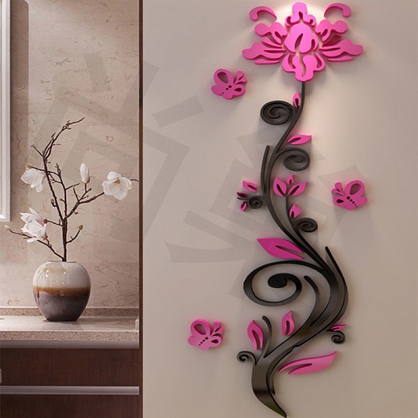 طرح گل برای دکور دیوار مناسب برای استفاده در دستگاه های cnc چوب و cnc لیزر - laser cut wall decor flower template cdr file