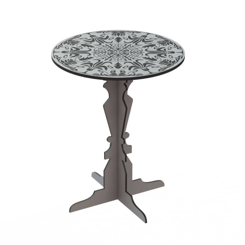 طرح میز عسلی چوبی مناسب برای استفاده در دستگاه های cnc چوب و cnc لیزر - laser cut wooden coffee table cdr file