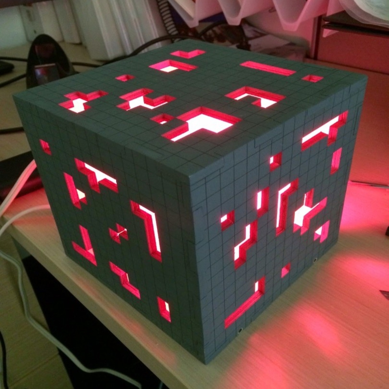طرح چراغ رداستون ماینکرفت مناسب برای استفاده در دستگاه های cnc چوب و cnc لیزر - laser cut minecraft redstone lamp dxf file