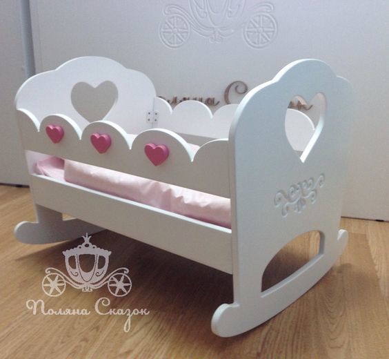 طرح تخت گهواره ای عروسک مناسب برای استفاده در دستگاه های cnc چوب و cnc لیزر - laser cut doll rocking bed cdr file