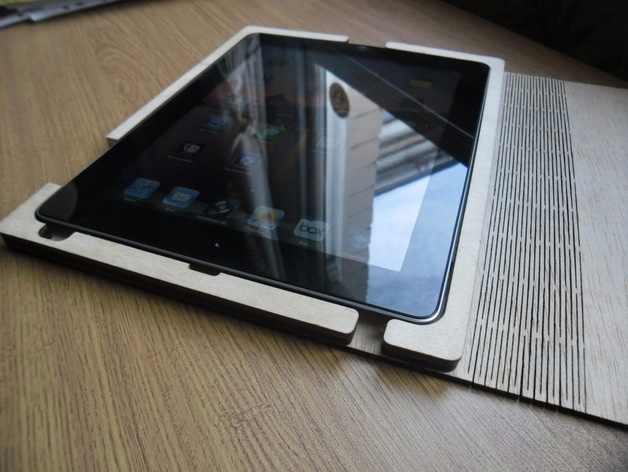 طرح قاب آیپد چوبی مناسب برای استفاده در دستگاه های cnc چوب و cnc لیزر - laser cut wooden ipad case cdr file