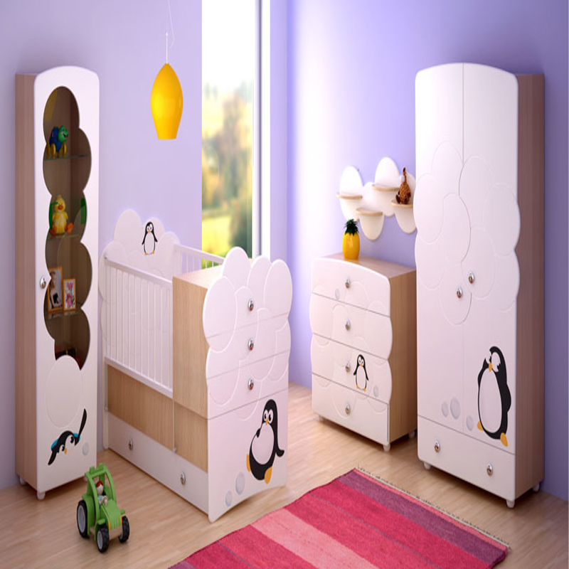 طرح مدل تخت و کمد نوزاد مناسب برای استفاده در دستگاه های cnc چوب و cnc لیزر - laser cut baby bed and wardrobe model cdr file