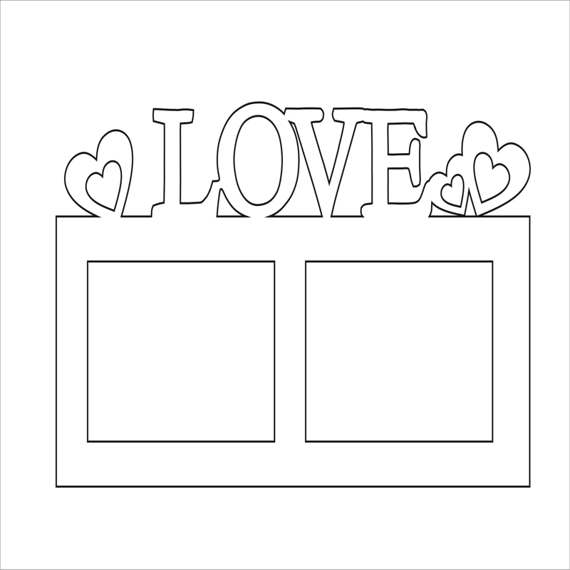 طرح عکس عاشقانه رامکا شماره ۲ مناسب برای استفاده در دستگاه های cnc چوب و cnc لیزر - love ramka na 2 foto cdr file