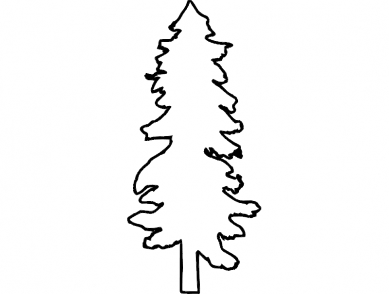 طرح درخت بلند مناسب برای استفاده در دستگاه های cnc چوب و cnc لیزر - tall tree dxf file