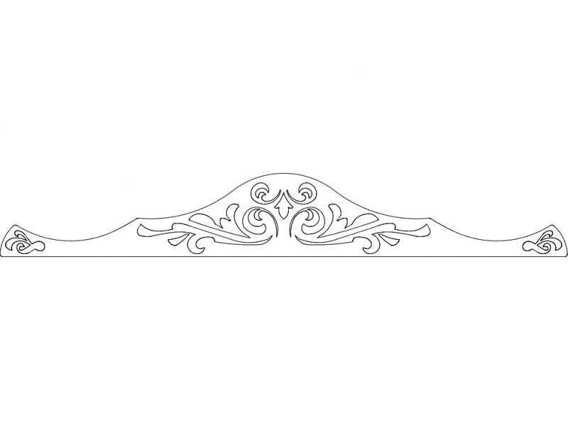 طرح زینت شماره ۱۸ مناسب برای استفاده در دستگاه های cnc چوب و cnc لیزر - ornament 18 dxf file