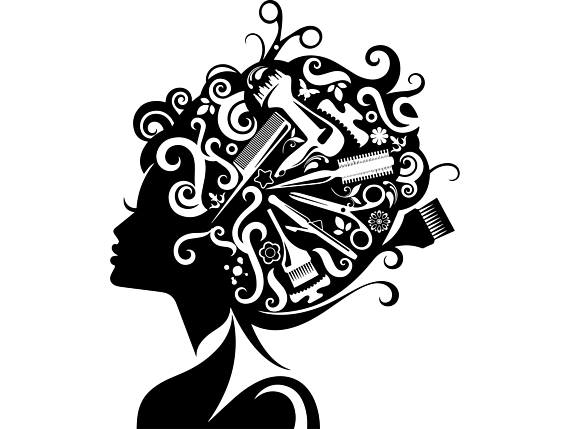 طرح مدل موی سالن زیبایی مناسب برای استفاده در دستگاه های cnc چوب و cnc لیزر - hair style salon dxf file